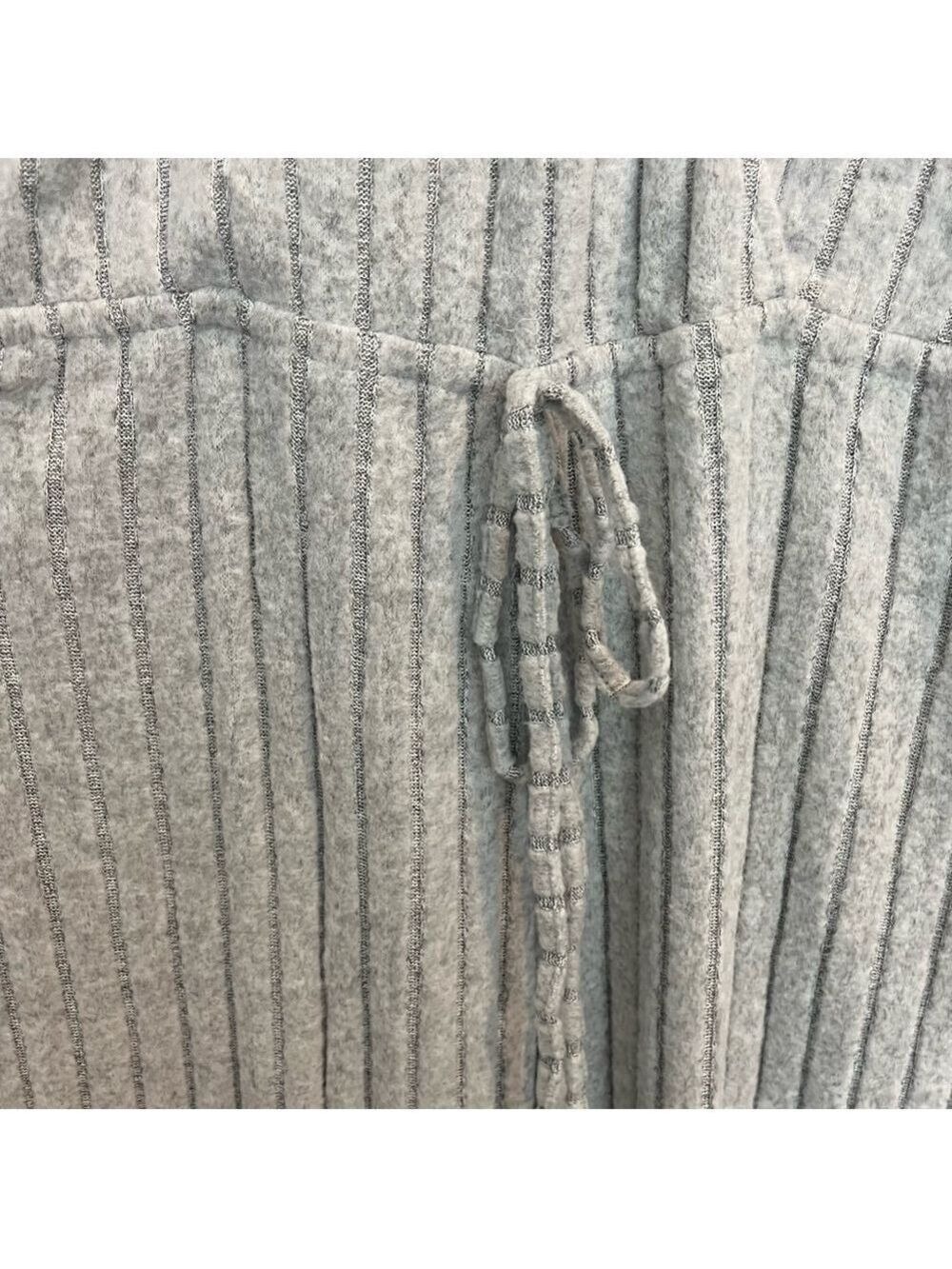 Silver Mist Ribbed Drawstring Jumpsuit - Picture 10 of 11